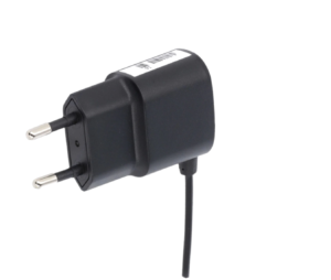 Zasilacz wtyczkowy 12V/0.5A/6W, czarny, adapter wertykalny, gniazdo AC:CEE7/16. wtyk DC:2.1/5.5(+)