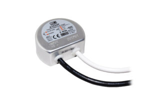 MW Power komponent, IP67 round metal case, 24V/0.41A