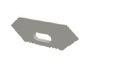 biała zaślepka z otworem GLC1 endcap white with hole