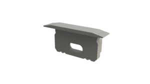 szara zaślepka z otworem GLG2 endcap grey with hole