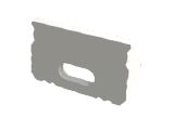 biała zaślepka z otworem GLS2 endcap white with hole