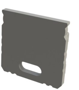 szara zaślepka z otworem GLS3/GLG5 endcap grey with hole