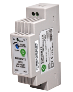 DIN Rail PSU 12V/1.25A, plastic case, step type