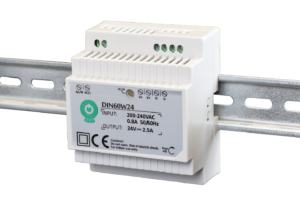 DIN Rail PSU 24V/2.5A, plastic case, step type