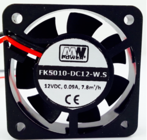 MW POWER Wentylator osiowy 50x50x10, 12VDC, 1.44W, 4500RPM, 14.6m3/h, łożysko kulkowe