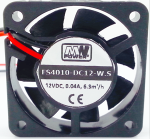 MW POWER Wentylator osiowy 40x40x10, 12VDC, 1.08W, 5000RPM, 6.2m3/h, łożysko ślizgowe