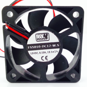 MW POWER Wentylator osiowy 50x50x10, 12VDC, 1.44W, 4000RPM, 13.18m3/h, łożysko ślizgowe