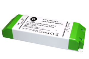 POS LED Driver 24V/6.25A 48-150W CV, plastic case, TRIAC/ELV AC DIMMING