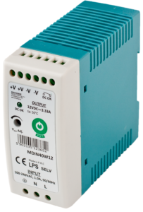 DIN Rail PSU Slim 12V/3.33A, plastic case
