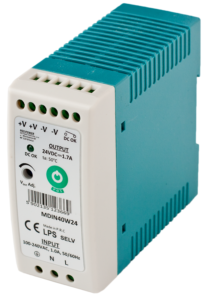 DIN Rail PSU Slim 24V/1.7A, plastic case
