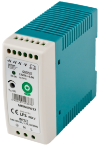 DIN Rail PSU Slim 12V/5A, plastic case
