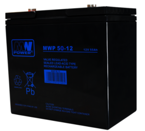 Bezobsługowy Akumulator AGM VRLA MW Power AGM 12V 50Ah 12 lat (199 x 166 x 171 mm)