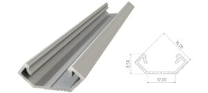 Narożny profil ALU anoda srebrny 3030mm CORNER anoda silver