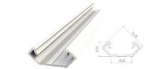 Narożny profil ALU biały lakier 1000mm CORNER white lacquer